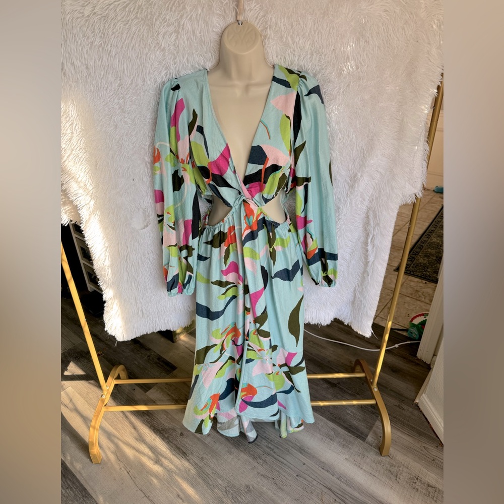 Floral Cutout Dress